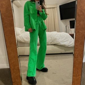 ERL green corduroy matching set